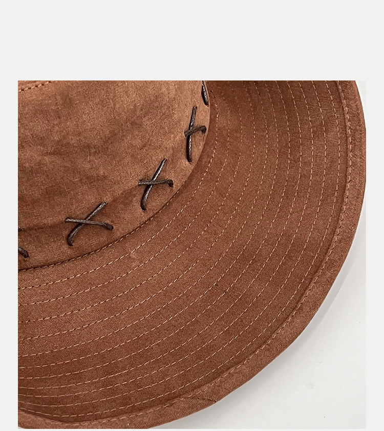 Unisex Basic Cowboy Style Modern Style Geometric Solid Color Big Eaves Bucket Hat display picture 9