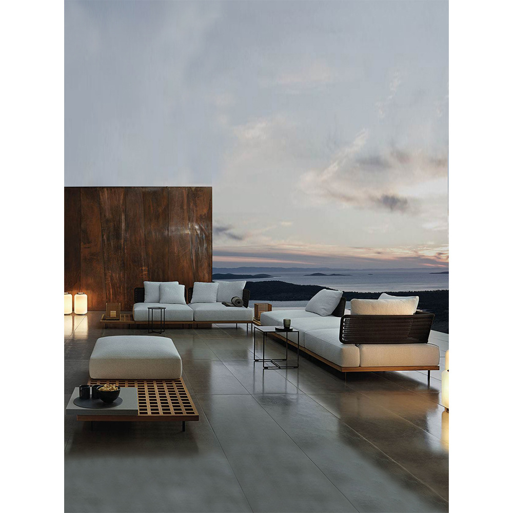 Combinación de sofá al aire libre Villa patio jardín ocio Silla de ratán diseñador modelo habitación al aire libre balcón muebles de ratán