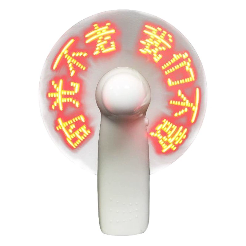 Миниатюрный портативный ручной вентилятор со светодиодной подсветкой для студентов, DIY, настраиваемый.