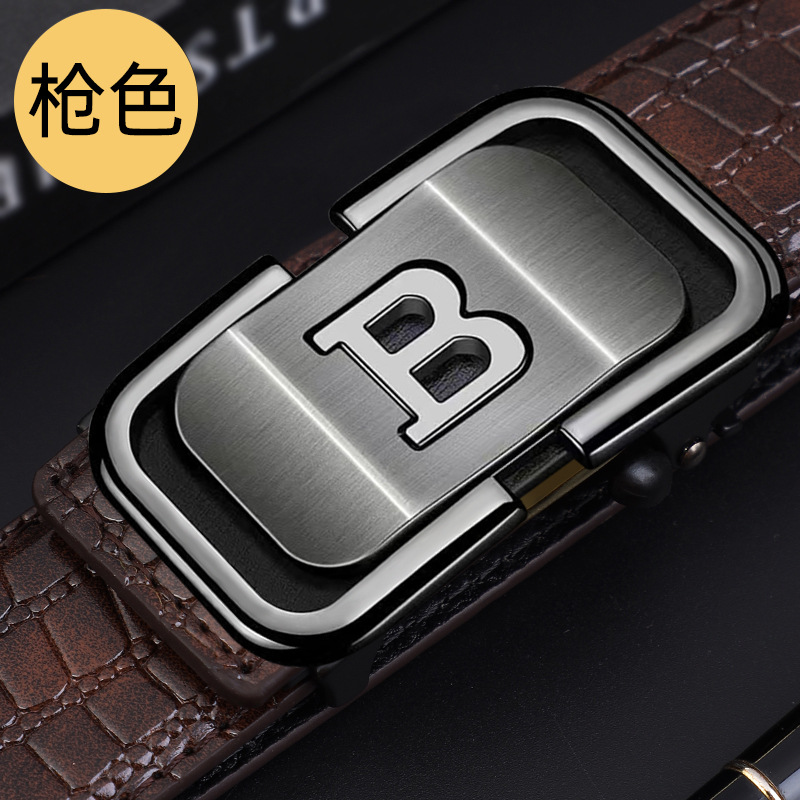 Cinturón de los nuevos hombres hebilla automática piel de vaca moda negocios elite pantalones de los hombres cinturón versátil casual cocodrilo patrón cinturón