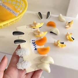 趣味仿真水果发夹女侧边刘海碎发小夹子头饰迷你发卡精致瓜子发饰