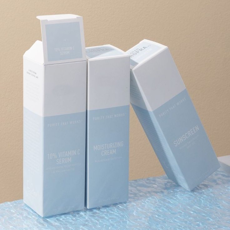 印花化妆品化妆盒压花箔金条白纸护肤霜面霜礼品化妆品