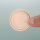miniature simulation round wooden tray primary color brown plate model scene diy creative decorative accessories props
