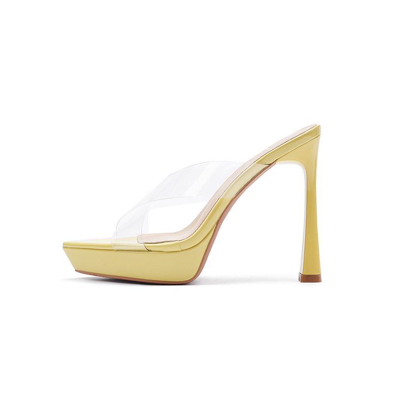 Sandal cao gót nữ mũi nhọn quai chéo gót 12 cm — Bạc-12cm