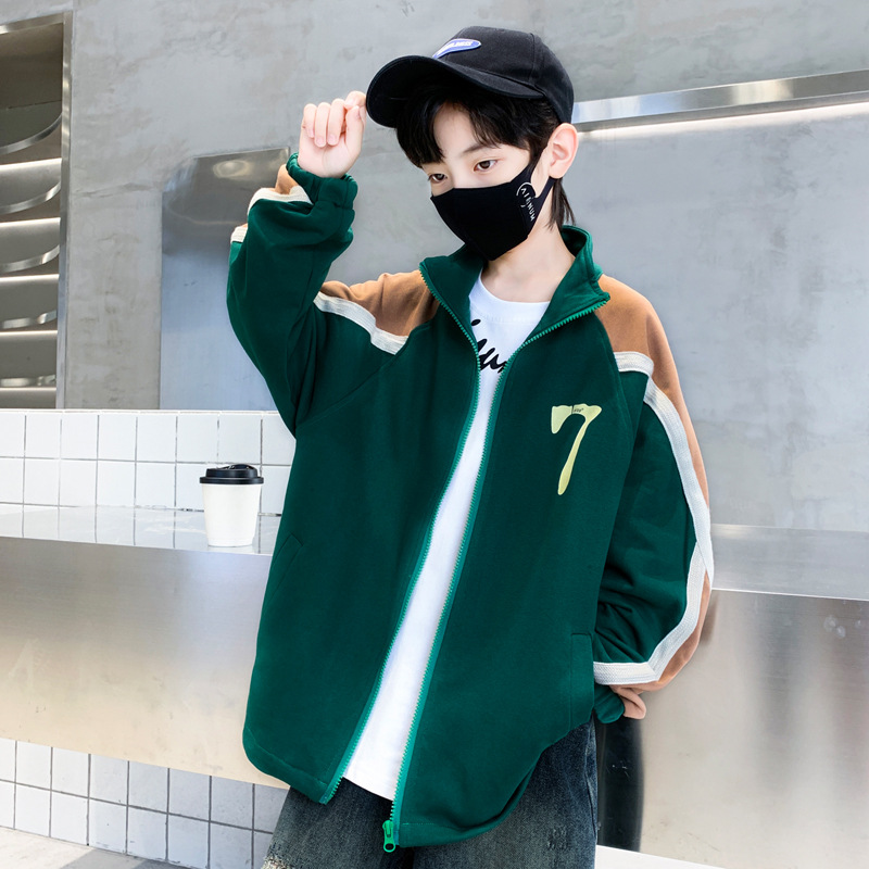 2023 New Boys' Printed Long sleeved Windbreaker South Korean Children's Foreign Style Jacket_voghion.com