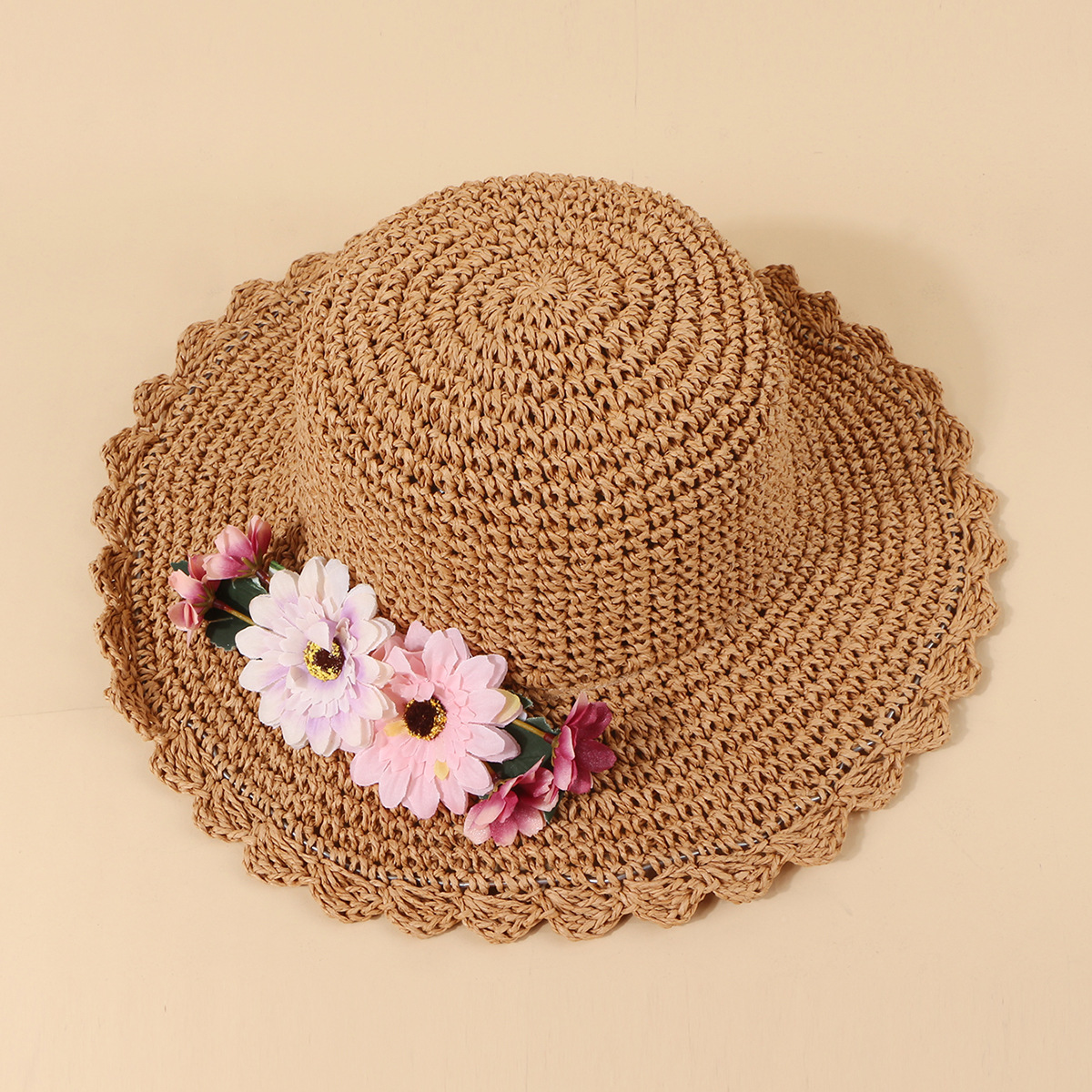 Summer Korean Fashion New Style Shade Sun Crochet Straw Hat display picture 6