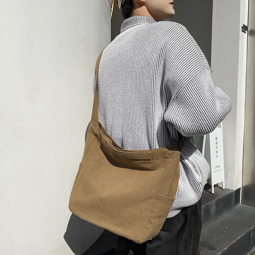 Japanese-style commuting canvas bag for women, spring 2025 new model, Ruiying trendy large-capacity versatile unisex shoulder tote bag for college students