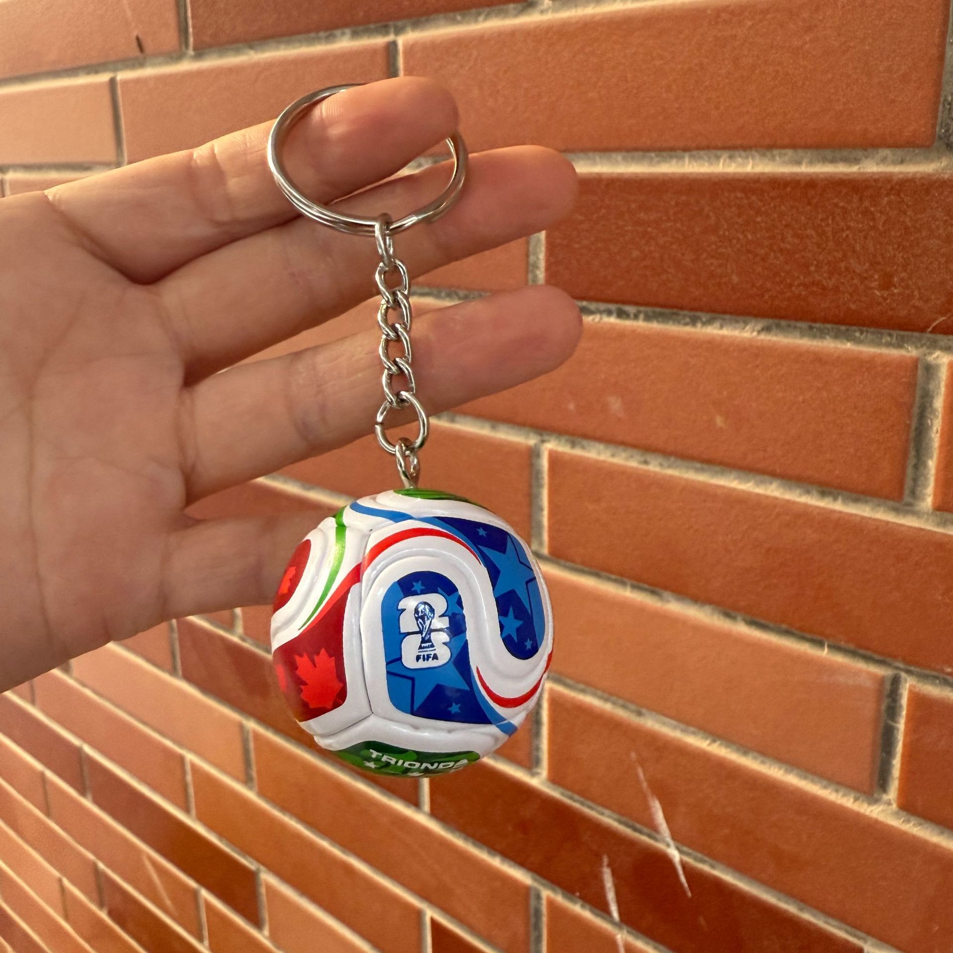 Mini pequeño colgante de fútbol llavero colgante Real Madrid Copa del Mundo regalo de cumpleaños para fanáticos varones