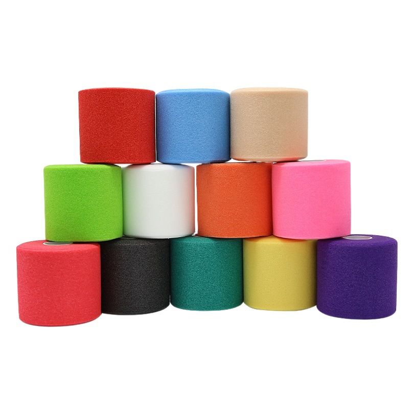 Película de piel raqueta de bádminton que absorbe los golpes película de absorción de choque esponja vendaje de espuma base de cinta de espuma película de espuma inferior