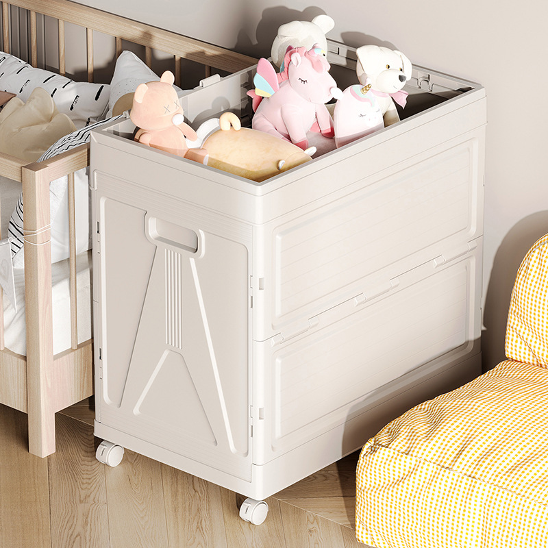 Caja de almacenamiento de juguetes Caja de almacenamiento plegable Sala de estar para el hogar Caja de almacenamiento de ropa y artículos diversos Gabinete de almacenamiento de gran capacidad con tapa abatible