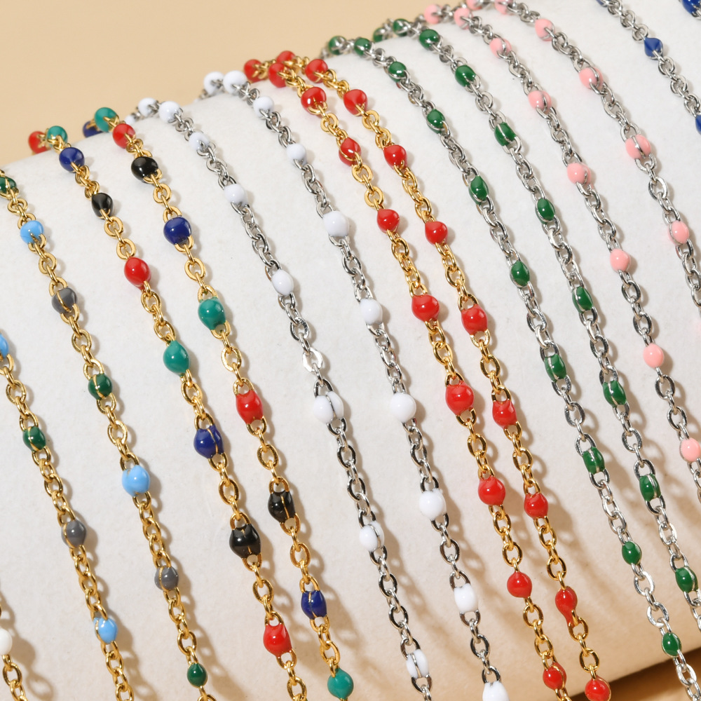 9g Weight 304 Stainless Steel, Seed Bead Pendant Material Rhinestones Inlay Material Pendant Necklace Classification 304 Stainless Steel Chain Material cable chain Chain Type 1 Piece Quantity Casual, Daily Occasion 304 Stainless Steel, Seed Bead Material Round Pattern All Seasons Season Women's Gender Enamel, Plating, Inlay Design Simple Style Style Wholesale Jewelry Simple Style Round 304 Stainless Steel Seed Bead Rhinestones Enamel Plating Inlay Pendant Necklace Cable Chain 23