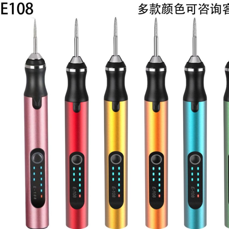 Mini Amoladora Eléctrica Portátil E-108 Recargable de Tercera Velocidad para Grabado y Pulido DIY