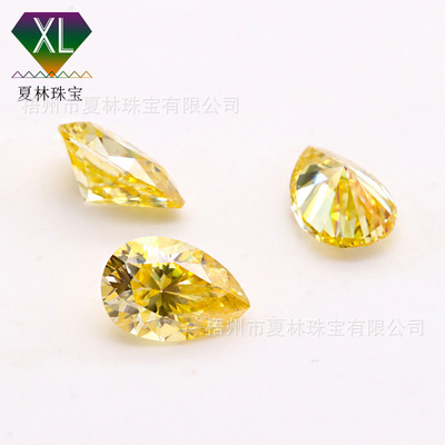 Pear-shaped colour Light yellow Morsang factory Sell finished product Loose Morsang hardness 9.25 Second pass side drill pen