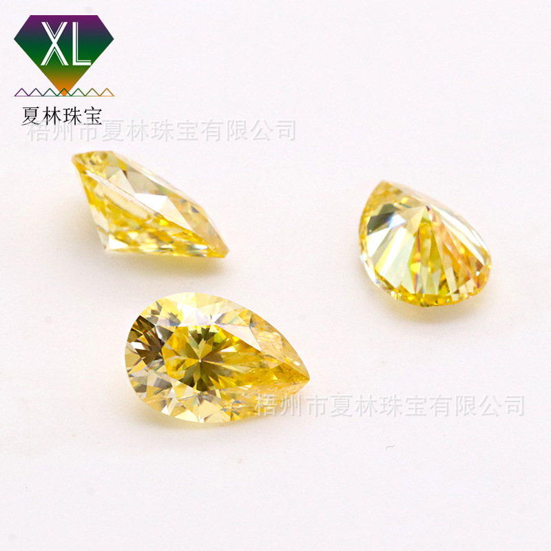 Pear-shaped colour Light yellow Morsang factory Sell finished product Loose Morsang hardness 9.25 Second pass side drill pen