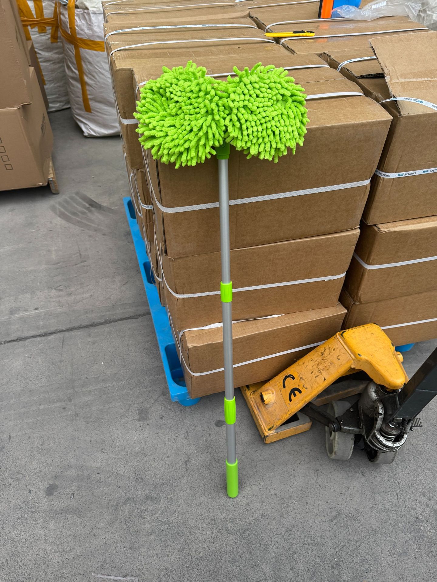 프로 그린 걸레 세트(폴+브러시 헤드)