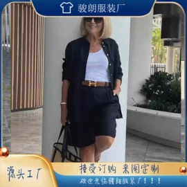 时尚休闲套装;连衣裙;女式T恤