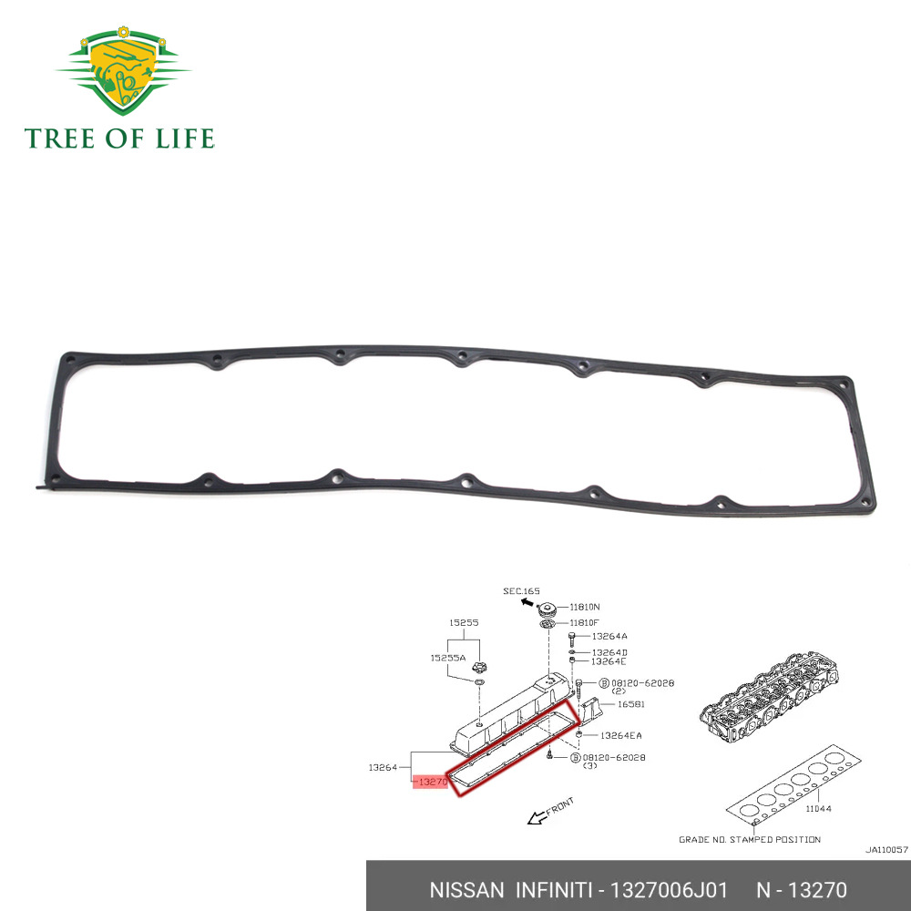 Junta de Tapa de Balancines 13270-06J01 1327006J01 para Mantenimiento del Motor Nissan Patrol