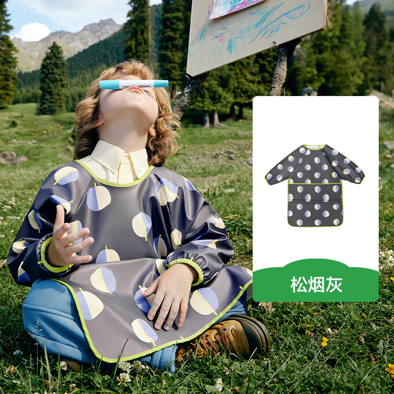 KK árbol delantal impermeable para niños, pintura de ropa para niños, ropa para niñas, ropa para bebés, pintura para artistas