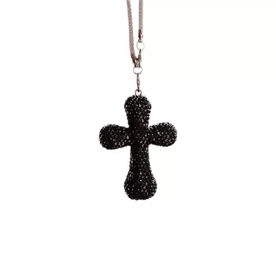 Car hanging – Clay Rhinestone Cross Car Men