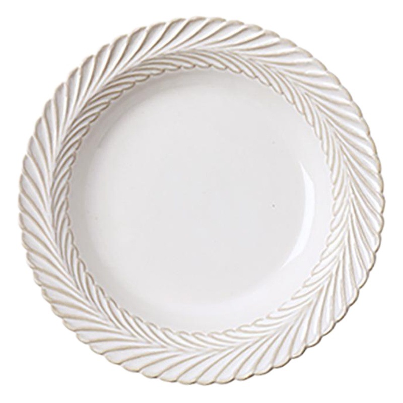 Vajilla de cerámica blanca esmaltada de estilo japonés, platos modernos, platos para carne, platos de cerámica, platos de postre occidentales, sencillos para uso doméstico