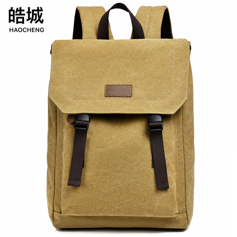 2024 nueva mochila de gran capacidad de lona para hombre, deportes al aire libre, antirrobo, mochila para computadora para estudiantes de secundaria, mochila escolar