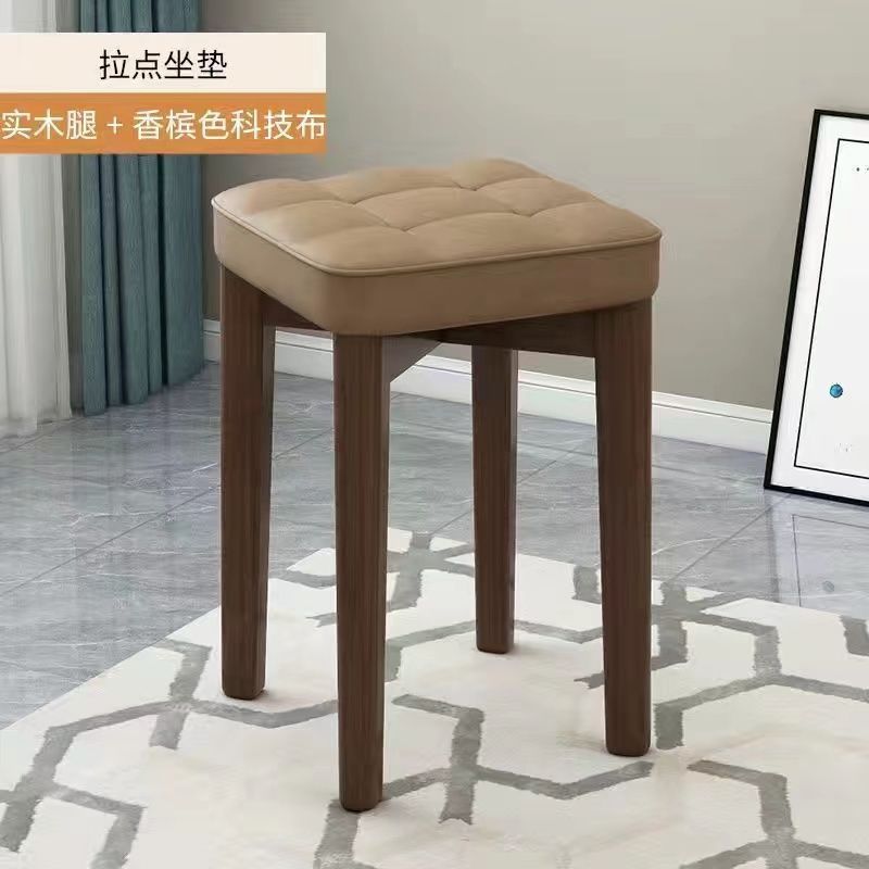 实木凳子现代家用方凳板客厅凳餐桌椅子可叠放木头凳子简约小板凳|undefined