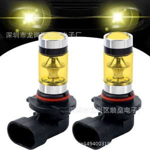 Avtomobil LED Duman İşıqları H8 H11 100W 20Led Qızılı İşıq 9005 9006 H16