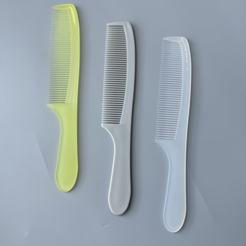 New Hotel Disposable Generous Comb Hotel Soft Plastic Large Handle Continuous Coarse Tooth Hair Care Long Handle Bed and Breakfast Hair Comb