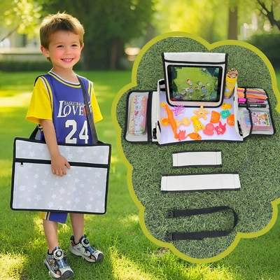In-Stock Two-Color Car-Mounted Children's Car table board - spot-white