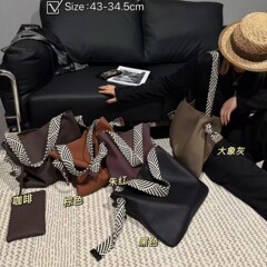 极简慵懒风大容量腋下托特包包女2025秋冬新款休闲子母单肩斜挎包
