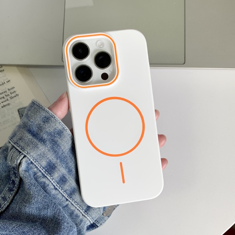 简约磨砂适用iPhone16pro手机壳肤感细圈磁吸苹果15pro防摔保护套|undefined