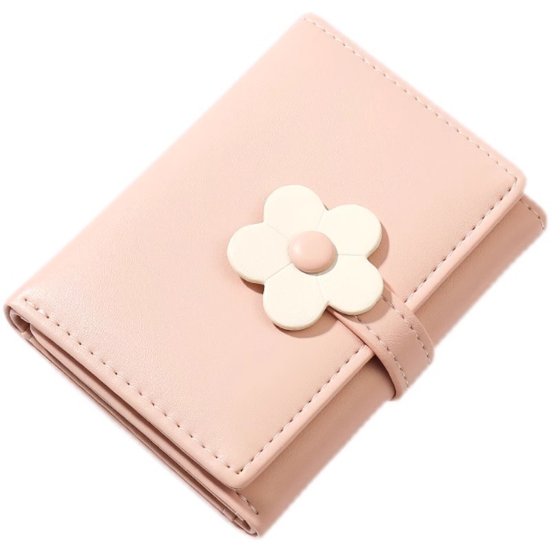 新しいインシンプルでかわいい小さな新鮮な花学生財布韓国ファッションショート 70% off レディース pu 財布|undefined