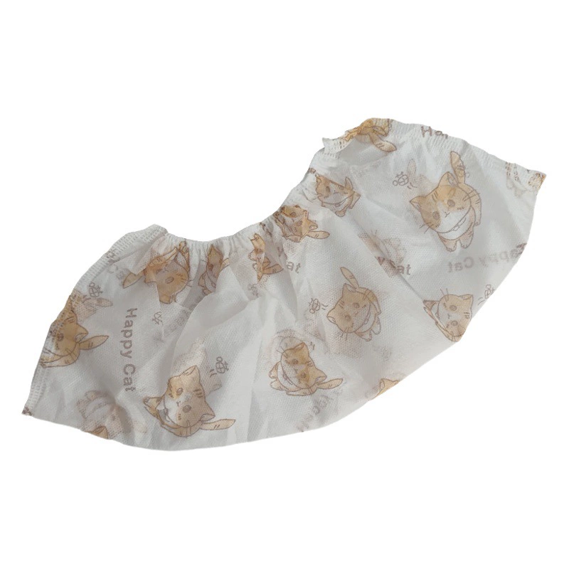 Одноразовый чехол для обуви, бытовой утолщенный с мультяшным принтом в помещении, износостойкий нетканый водонепроницаемый нескользящий детский чехол для ног для студентов