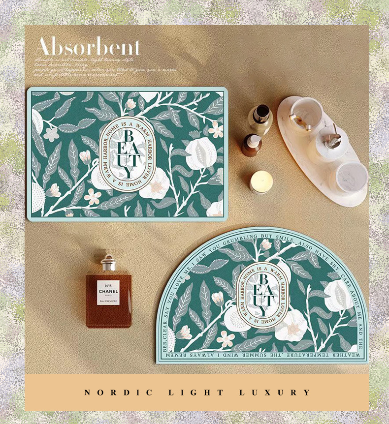 美式硅藻泥地垫,浴室垫,吸水地垫,速干地垫,卫生间脚垫