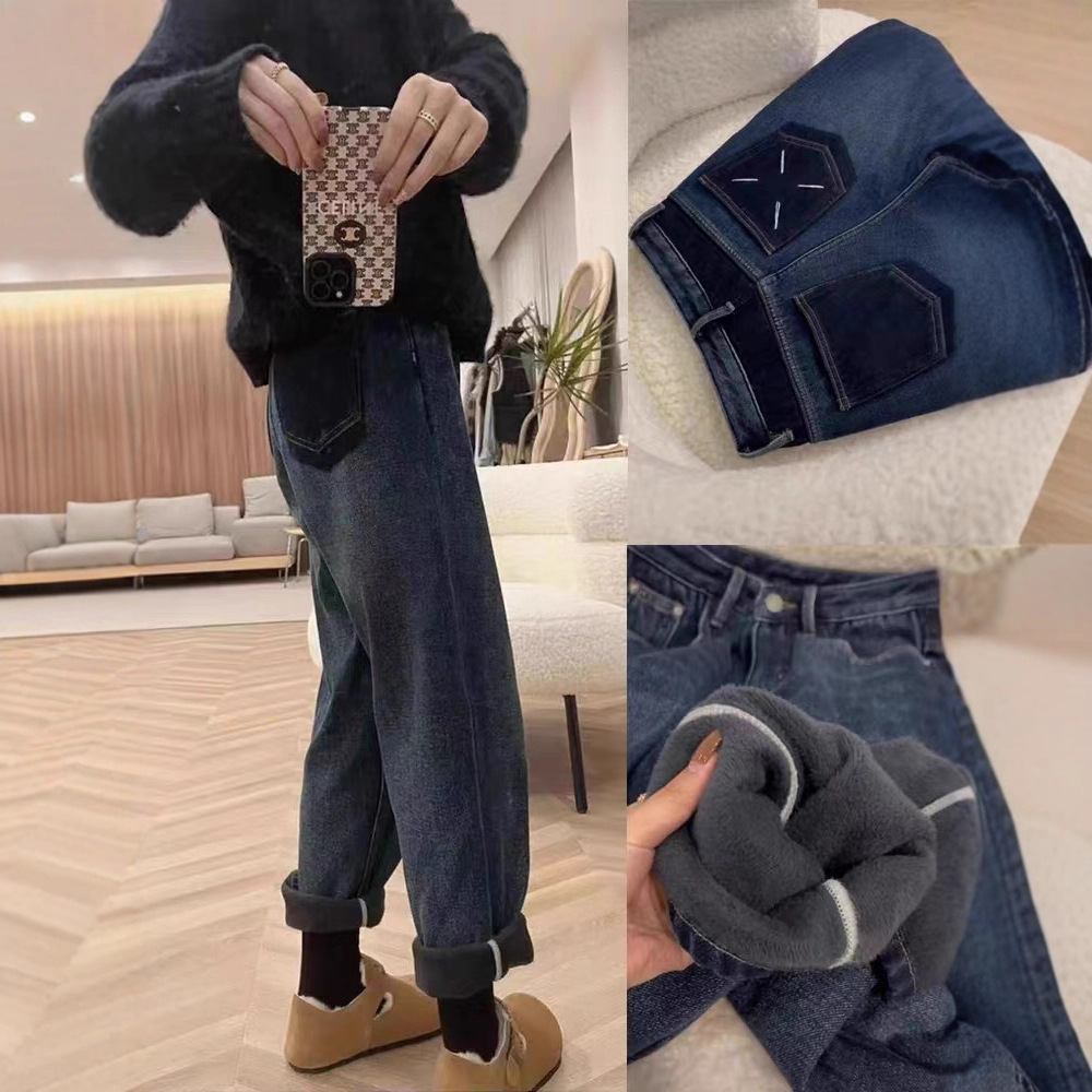 韵十八春季孕妇牛仔裤外穿时尚托腹裤弹力裤绣花款孕妇装8335