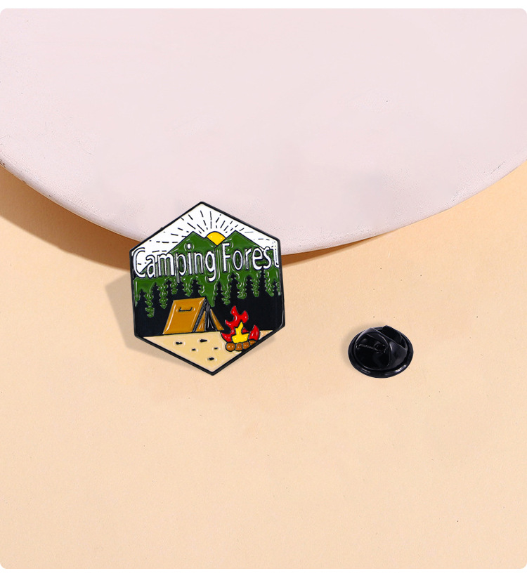All Seasons Season Cartoon Style Cute Pin Letter Landscape Alloy Enamel Unisex Brooches