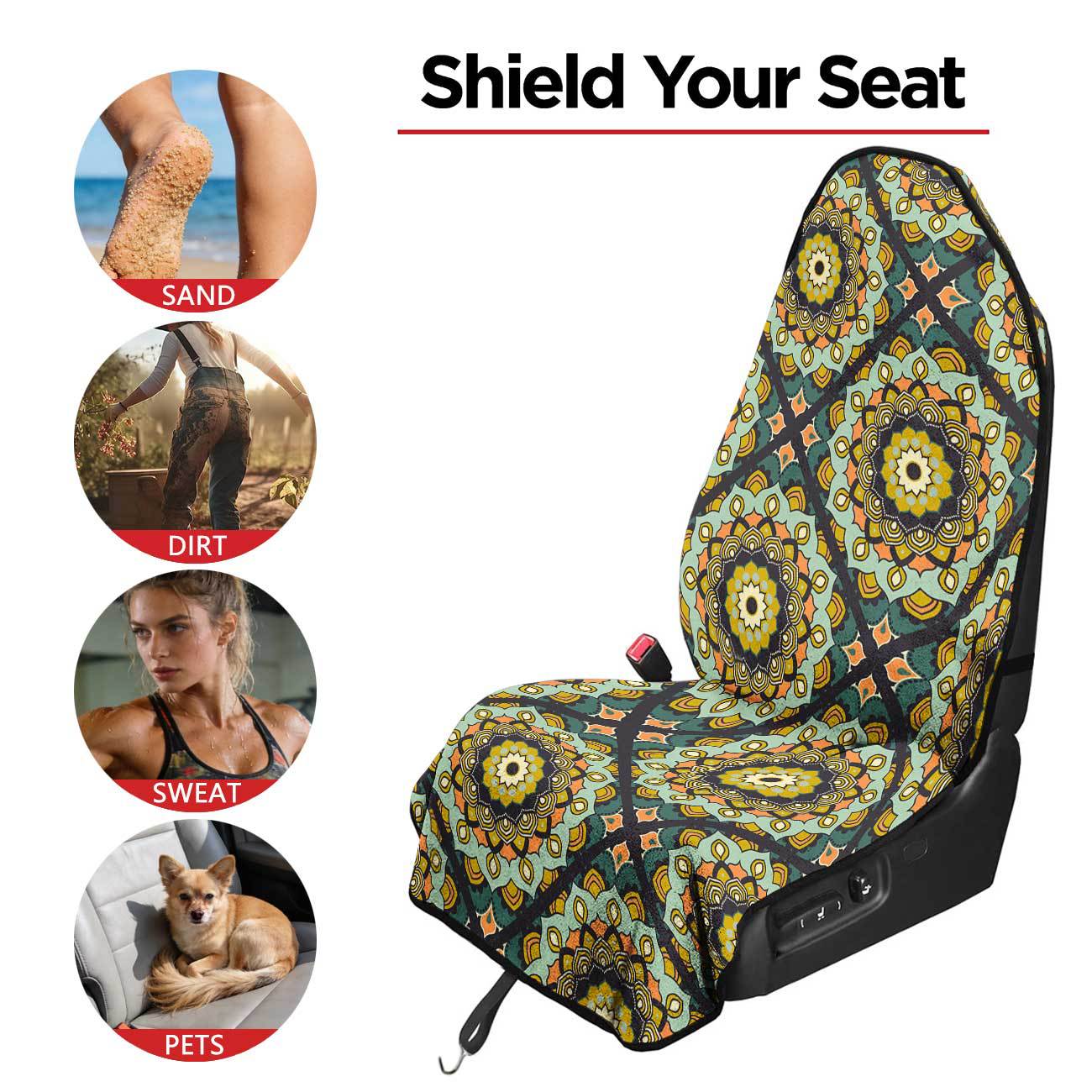 Car seat towel cover front seat protector suitable for gym and exercise, universal for all seasons, car use 76
