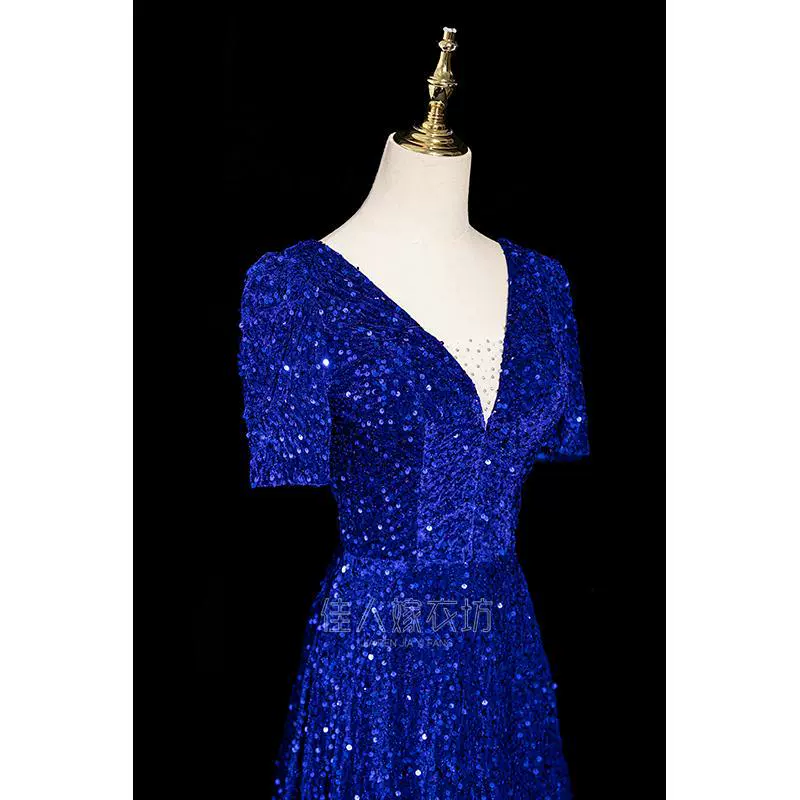 Evening dress, colored wedding dress, high-quality style