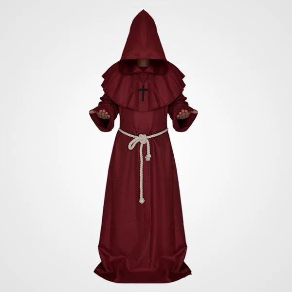 Wine red/monk suit