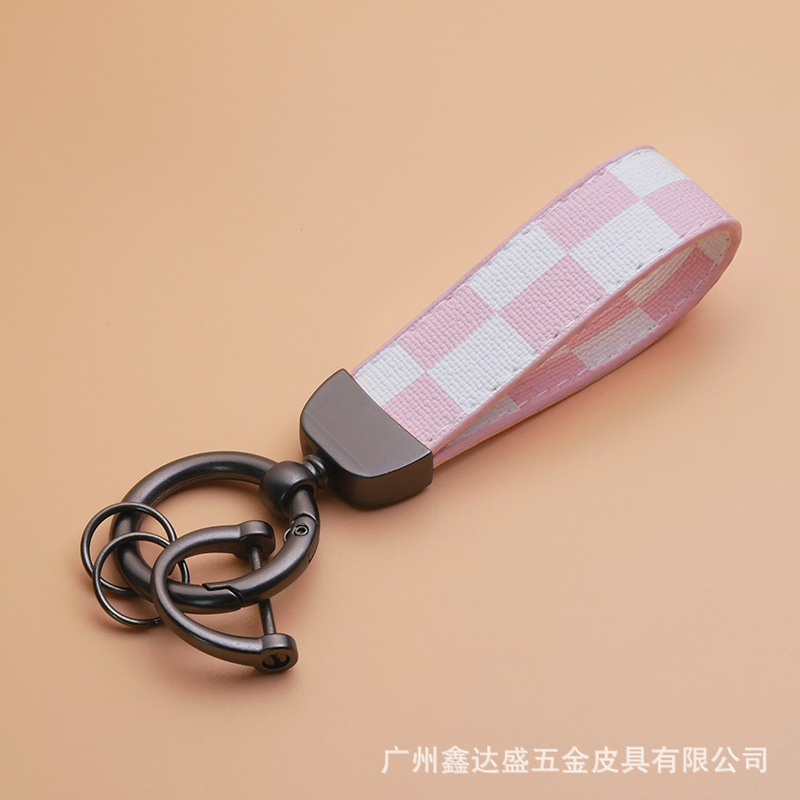 Marca de moda presbicia cuero coche llavero hombres llavero coche cintura colgando herradura hebilla fuerte resistente al desgaste fábrica ventas directas