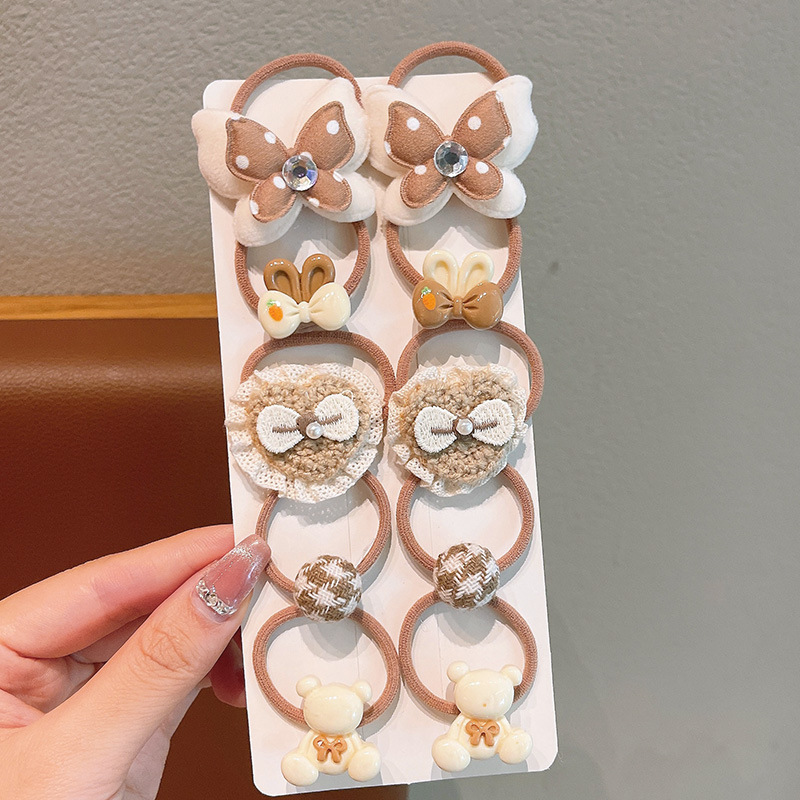 Cinturón infantil lindos cabello de café leche niñas atadas cabello de cabello no lastimas toalla de cabello anillo cabello de cabello de cabello de niñas