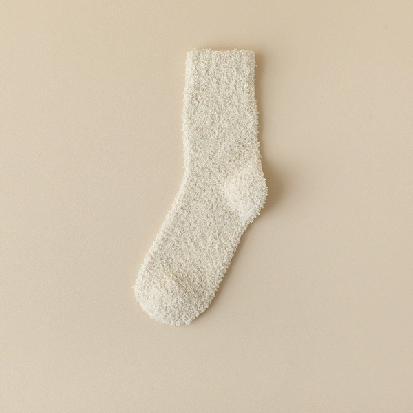 Beige - mid-calf socks (single color, starting price of six pairs)