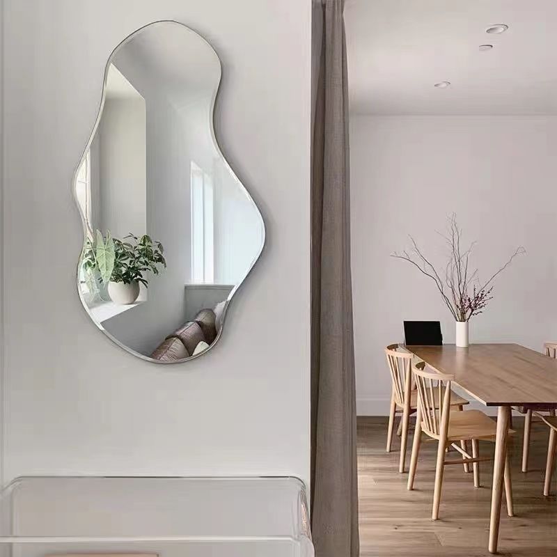 Espejo de vestir nórdico colgado en la pared inns decoración tienda de ropa espejo de prueba colgado en la pared dormitorio espejo de cuerpo entero colgado en la pared espejo especial image 4