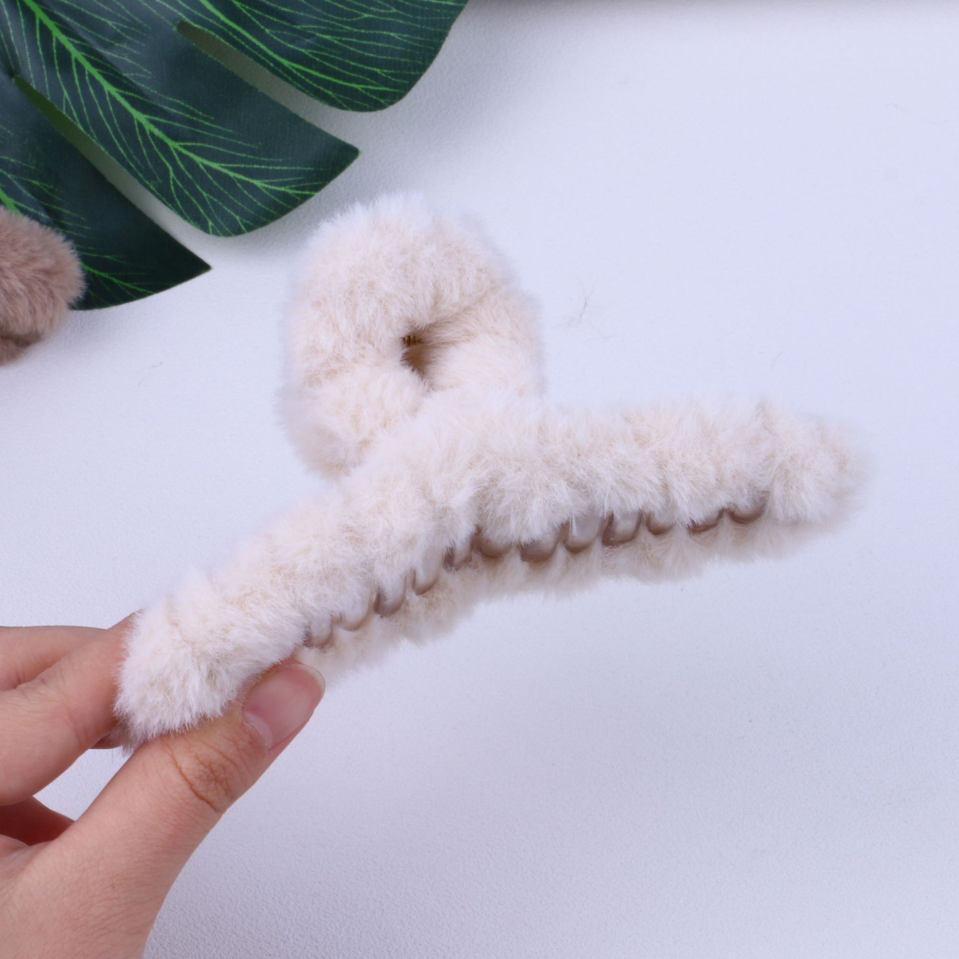 11cm 털실 집게핀 아이보리