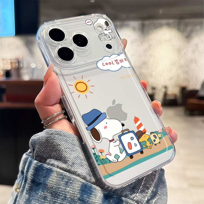 Travel Snoopy Suitable for Apple 17Promax Phone Case Iphone16 Creative 15 Simple 14Pro/13/X Travel Snoopy Suitable for Apple 17Promax Phone Case Iphone16 Creative 15 Simple 14Pro/13/X
