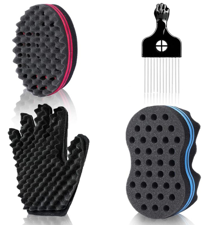 Comercio exterior AliExpress negro perm peine traje africano sucio trenza cuidado herramienta esponja forma peine aguja de acero insertar peine