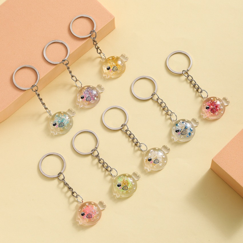 9g Weight Keychain Classification 1 Piece Quantity Daily Occasion Resin Material Fish Pattern Unisex Gender Cute Style 1 Piece Cute Fish Resin Unisex Keychain 3