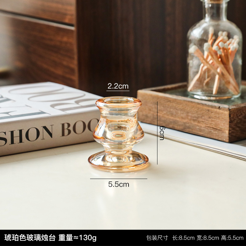Vintage candelabro de cristal decoración soporte la vela Mesa aromaterapia hogar cena con velas apoyos atmósfera romántica diseño