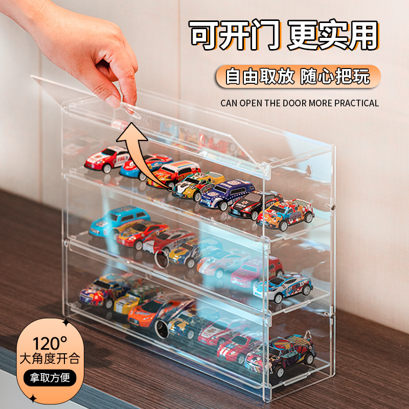 子供のおもちゃの車の収納箱1:64車のモデルの多美カードの模型の防塵の多層の箱の透明な収納の展示棚|undefined
