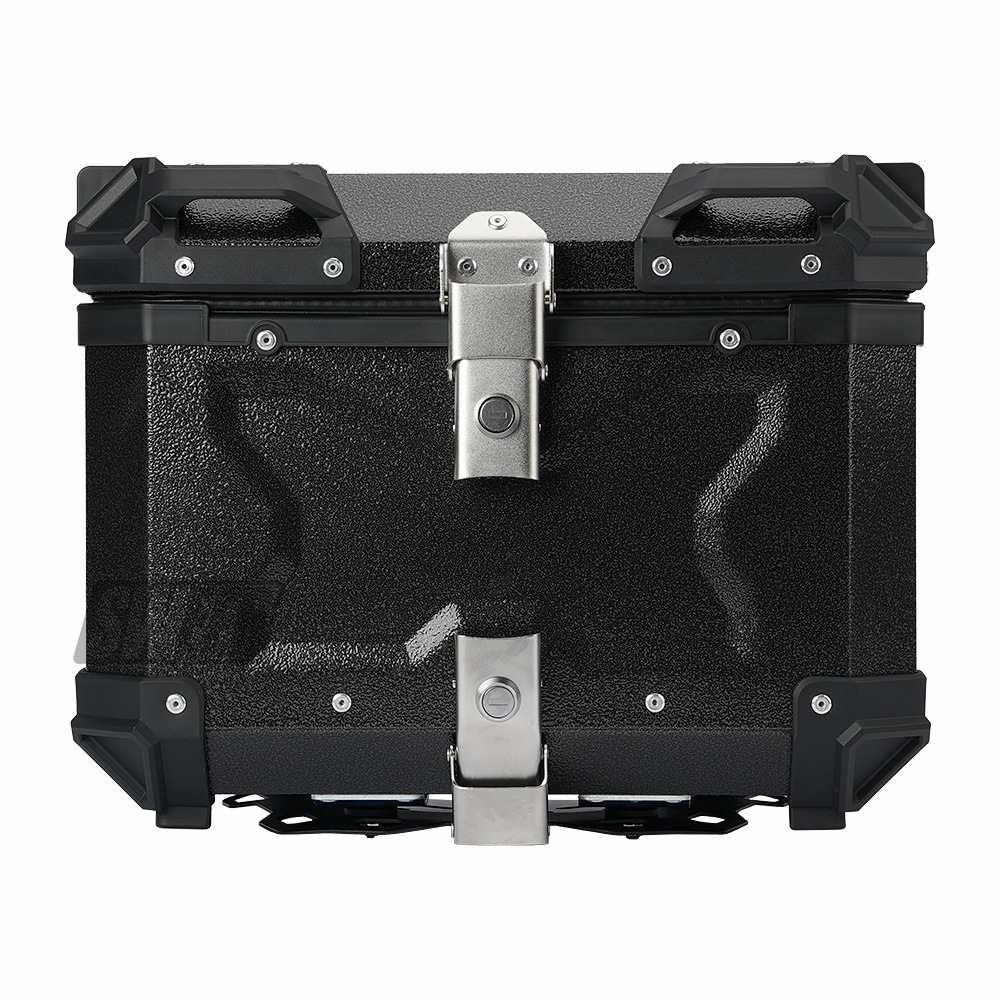 New 45L motorcycle aluminum alloy three-sided embossed tail box No. 9 calf rear tail box electric car large trunk